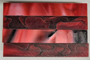 X Red on Red Swirl Acrylic Pen Blank 3/4"x3/4"x5" BTWPBM1423 (1 pc)