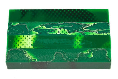 X Emerald Water Mesh Acrylic Pen Blank 3/4