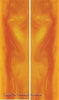 Sparkle Gold Inlace Acryl06 2 pc Mini Knife/Razor Scale  3/16"x1"x3"
