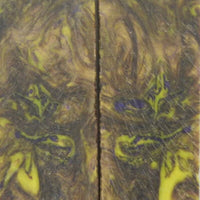 Banana Grape Inlace Acry LSU #39 (2 pc) Knife Scales  3/8"x1 1/2"x5"    001