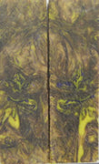 Banana Grape Inlace Acry LSU #39 (2 pc) Knife Scales  3/8"x1 1/2"x5"    001