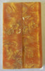 Alumilite Gold Imbedded with Brass (2 pc) Knife Scales 3/16" x 1 1/2" x 5 - 7806