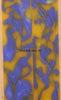 Blue/Gold Swirl Acrylic #26 (2 pc) Mini Knife Scale 3/16"x3/4"x3"