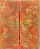 Tangerine & Gold Acrylester #62 (2 pc) Knife Scales 3/8" x 1 3/4" x 5" 5755