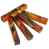 X Translucent Orange Mesh Pen Blank 3/4" x 3/4" x 5"(1 pc)