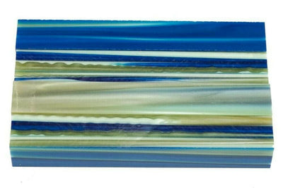 X Golden Denim Acrylic Pen Blank 3/4