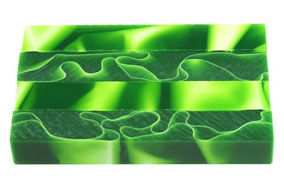 X Emerald Water Acrylic Pen Blank 3/4
