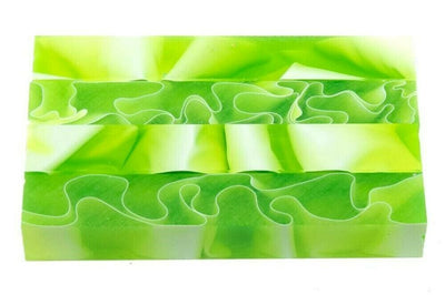 X Chartreuse Water Acrylic Pen Blank 3/4