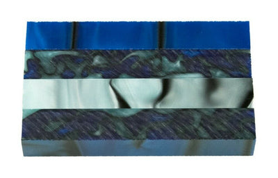 X Bright Blue Sea Acrylic Pen Blank 3/4