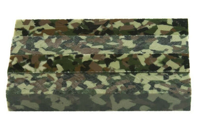 X Woodland Camo Fleck Acrylic Pen Blank 3/4