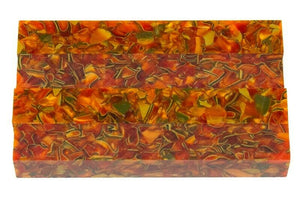 X O/S Fractured Tye Dye Acrylic Pen Blank 3/4"x3/4"x5" BTWPBM1032 (1 pc)
