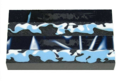 X Deep Sea Camo Acrylic Pen Blank 3/4