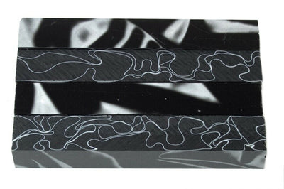 Pitch Black Acrylic Pen Blank 3/4