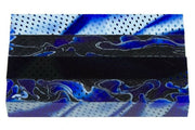 X Sapphire Water Mesh Acrylic Pen Blank 3/4"x3/4"x5" BTWPBM1391 1pc