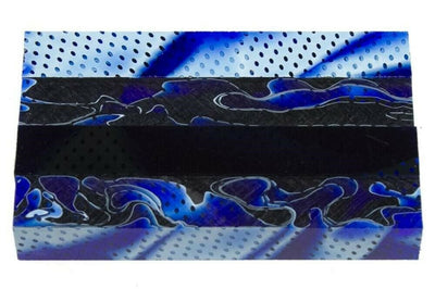 X Sapphire Water Mesh Acrylic Pen Blank 3/4