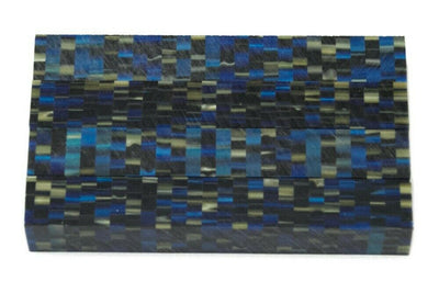X Royal Blue & Gold Matrix Acrylic Pen Blank 3/4
