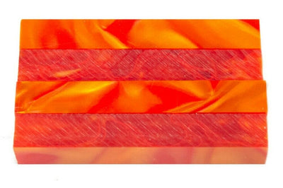 X Red Tangerine Acrylic Pen Blank 3/4