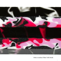 X Black And Berry Camo Acrylic Pen Blank 3/4"x3/4"x5" (1 pc)