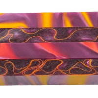 X Purple Neon Acrylic Pen Blank 3/4"x3/4"x5" BTWPBM1361 1pc