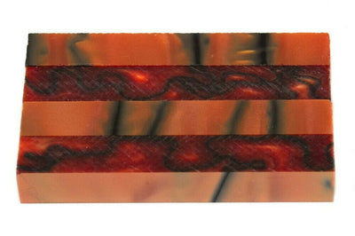 X Orange Velvet Acrylic Pen Blank 3/4