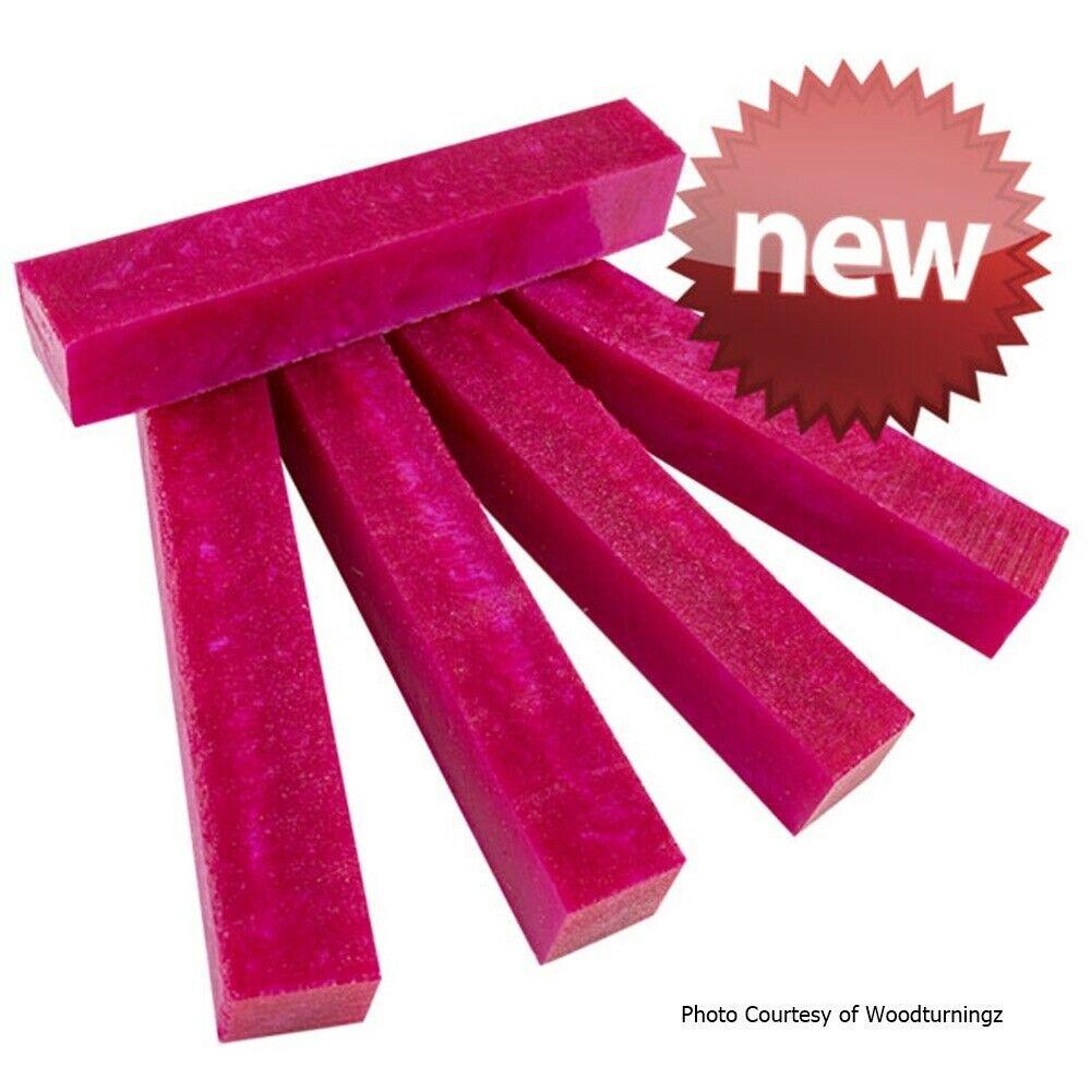 3/4" x 3/4" x 5" Pen Blank Fuchsia Acrylester #130 - Wood Acrylic Supply