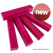 3/4" x 3/4" x 5" Pen Blank Fuchsia Acrylester #130 - Wood Acrylic Supply