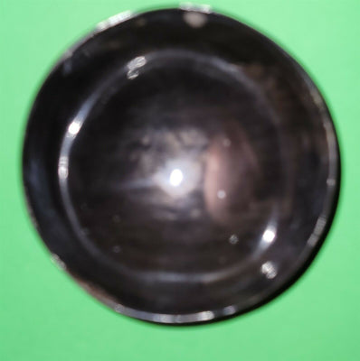Polished buffalo horn bowl measuring 4
