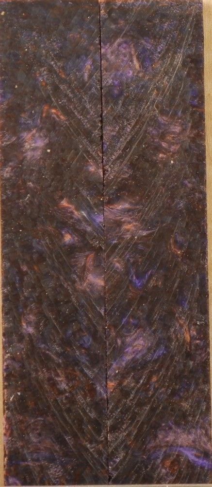 Bronze & Violet Inlace Acryl #02 2 pc Mini Knife Scales 3/16"x1"x5" 001