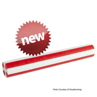 Straight Red and White Stripe Poly Resin 1 pc Pen Blank 3/4" x 5" - Wood Acrylic Supply