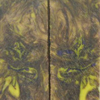 Banana Grape Inlace Acry LSU #39 (2 pc) Knife Scales  3/8"x1 1/2"x5"    001 - Wood Acrylic Supply