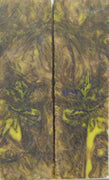 Banana Grape Inlace Acry LSU #39 (2 pc) Knife Scales  3/8"x1 1/2"x5"    001 - Wood Acrylic Supply