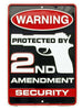 Protected by Second Amendment Tin Sign 16x12.5 - Wood Acrylic Supply