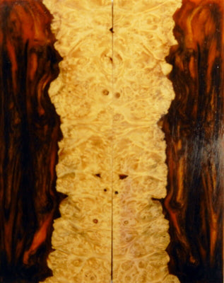 Box Elder Stabilized w Alumilite (2 pc) Knife Scales 3/8