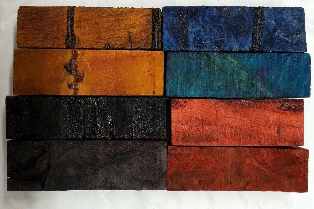Dyed Stabilized Pen Blank Short Assortment (8 pc) 3/4" sq x 2 3/4"+