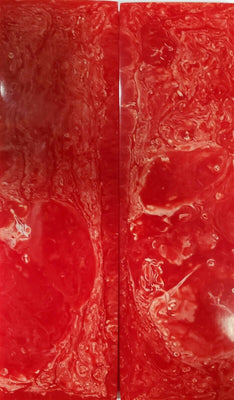 Acrylic Resin Snow Flake Red Knife Scales 1/4