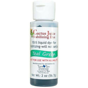 Teal Green Cactus Juice Stabilizing Dye 2 oz net weight by TurnTex Woodworks - Wood Acrylic Supply