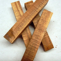 Koa Hawaiian Curly (1 pc) Pen/Razor Blank 3/4"sq x 5" - 1260