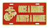 Once A Marine Always A Marine License Plate 12x6 - Wood Acrylic Supply