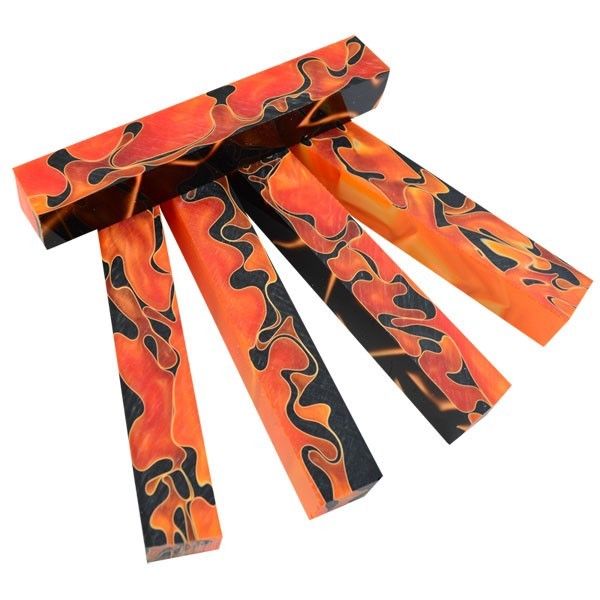 Hog Wild Acrylic Acetate (1 pc) Pen Blank 3/4" x 5" Harley Philadelphia Flyers