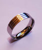 Ring Core 6mm Wide Stainless Comfort w Glue Grooves. Size 6 - JDGFCSS-6-6 - Wood Acrylic Supply