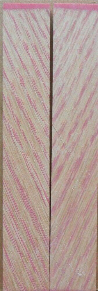 Hybrid Tiger Oak-Pink (2 pc) Knife Scales 3/16" x 3/4" x 5" - (42) - Wood Acrylic Supply