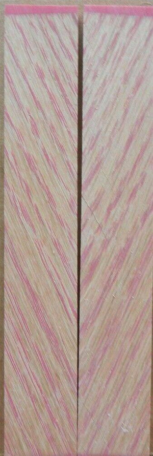Hybrid Tiger Oak-Pink (2 pc) Knife Scales 3/16" x 3/4" x 5" - (42) - Wood Acrylic Supply