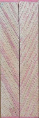 Hybrid Tiger Oak-Pink (2 pc) Knife Scales 1/4