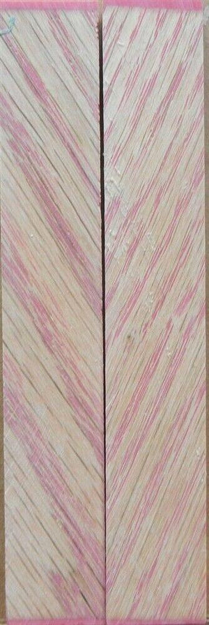 Hybrid Tiger Oak-Pink (2 pc) Knife Scales 1/4" x 3/4" x 5" - (44) - Wood Acrylic Supply