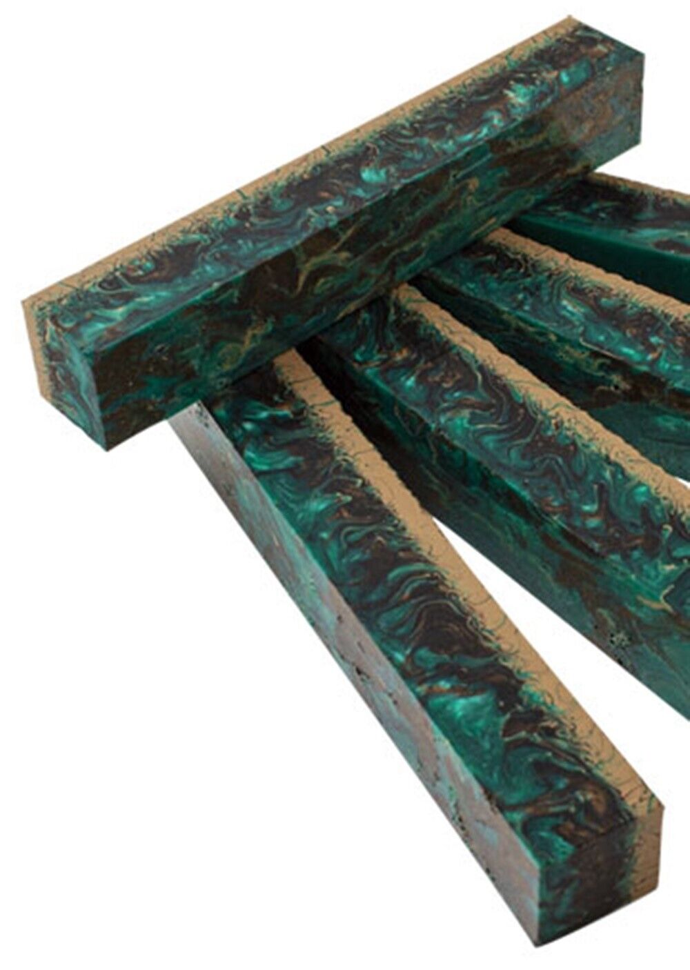 3/4" x 3/4" x 5" Forest Mud Pen Blank Acrylester #XX43