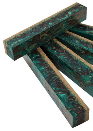 3/4" x 3/4" x 5" Forest Mud Pen Blank Acrylester #XX43