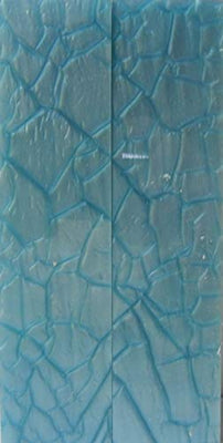 Light Aqua Designed Acrylic (2 pc) Knife Scaless 3/16
