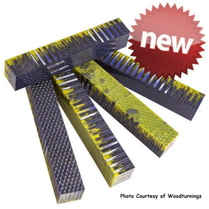 Combz Pen Blank #07 - Purple & Green 3/4" sq x 5" - Wood Acrylic Supply