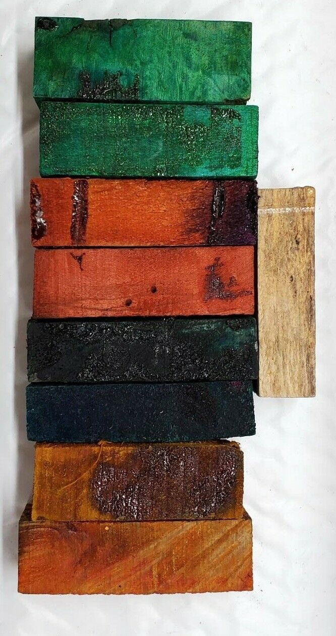 Dyed Stabilized Pen Blank Short Assortment (9 pc) 3/4" sq x 2 3/4"+