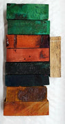 Dyed Stabilized Pen Blank Short Assortment (9 pc) 3/4" sq x 2 3/4"+